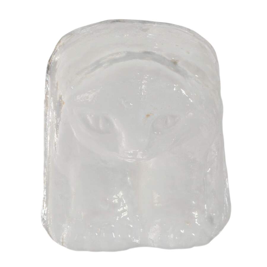 Signed Scandinavian Troll Glass Paperweight-1