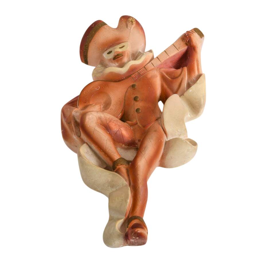 Mid-Century Pair of Miller Studios Chalkware Harlequin Dancers-5