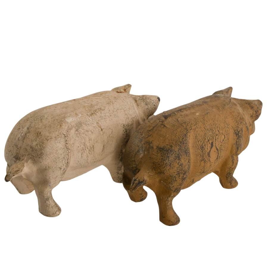 Pair of Cast Iron Pig Doorstops-6