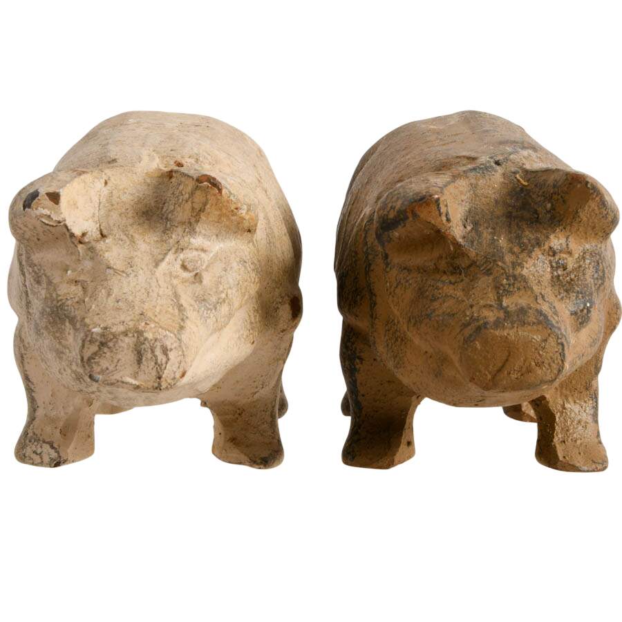 Pair of Cast Iron Pig Doorstops-3