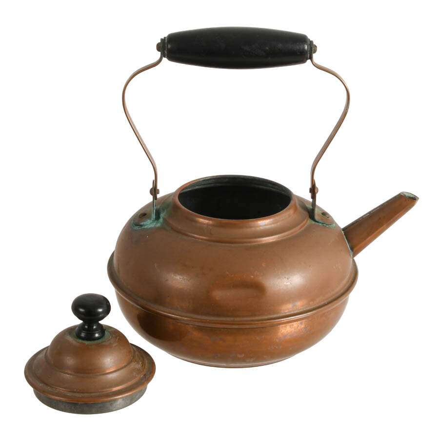 Pair of Copper Tea Kettles Including S. Sternau Co. and Copper Craft Guild-5