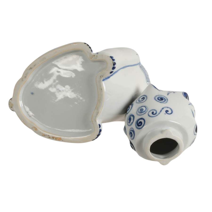 Blue and White "Lucky Cat" Style Imperial Lion Teapot Made in Taiwan-9