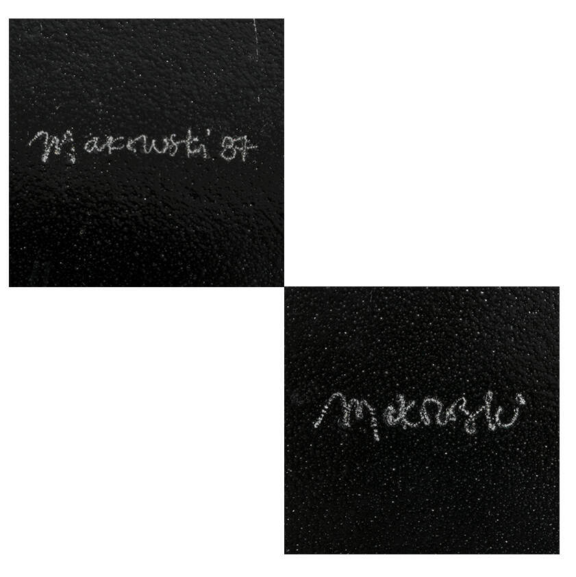 Pair of Signed Fused Glass Fish Wall Plates-5