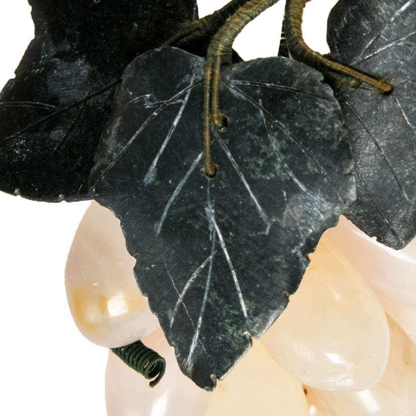 19th-Century Victorian Hand-Carved Stone Grape Cluster-2