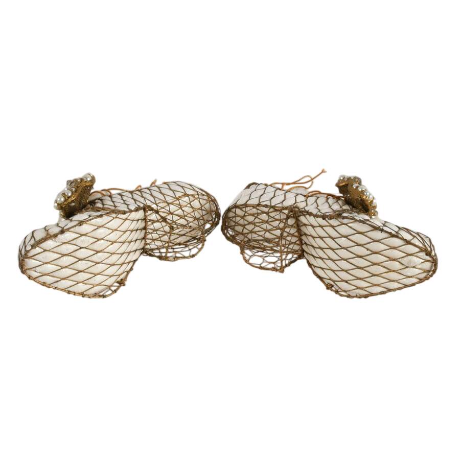 Vintage Pair of Wired Victorian-Style Shoes-8