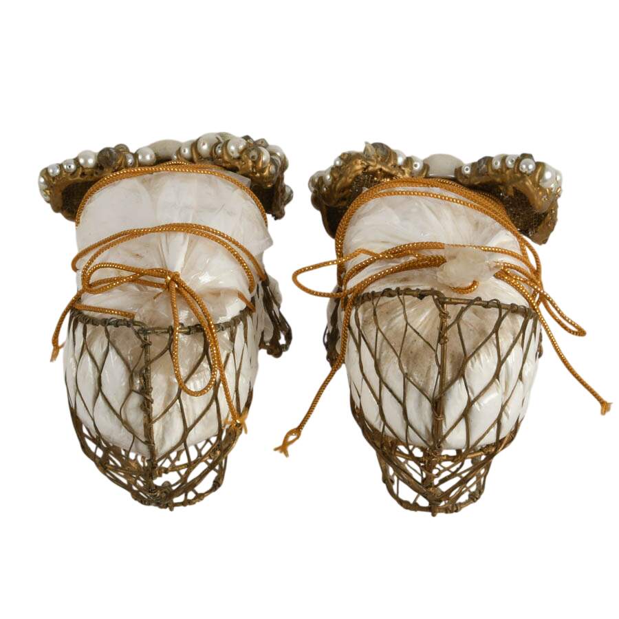Vintage Pair of Wired Victorian-Style Shoes-3