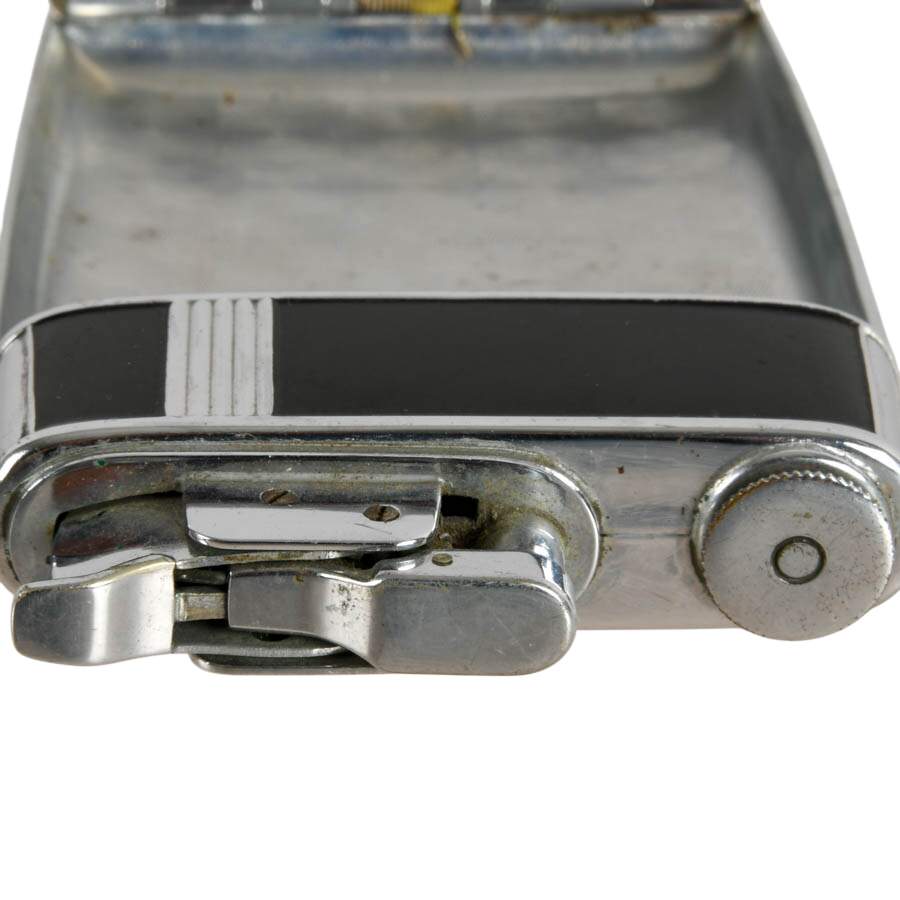 Evans Trig-a-Lite Cigarette Case and Lighter with Stone Ashtray-8