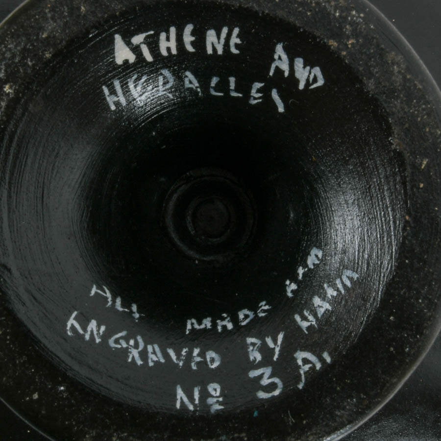 Athene and Heracles Hand-Painted Greek Souvenir Kylix-7