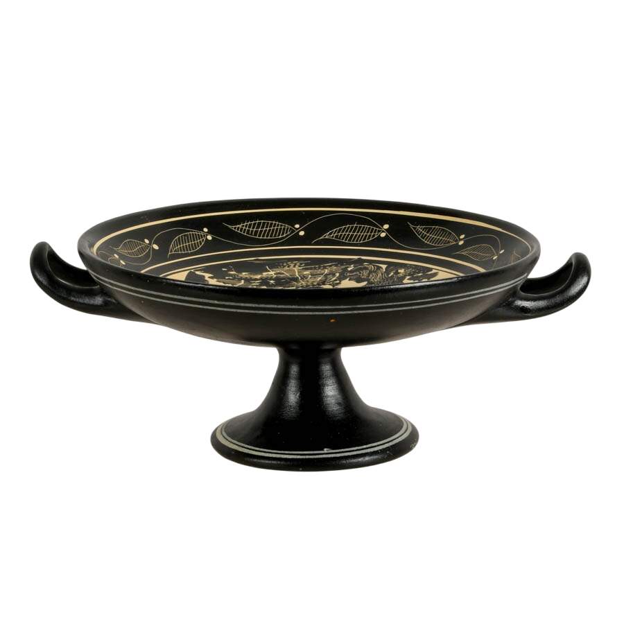 Athene and Heracles Hand-Painted Greek Souvenir Kylix-2