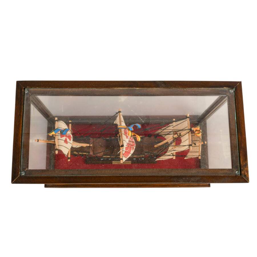 Vintage 16th Century Spanish Galleon Ship Model-5