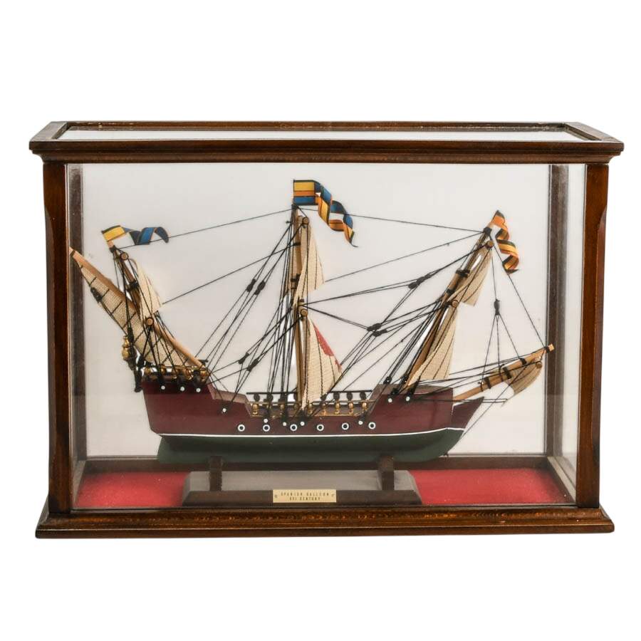 Vintage 16th Century Spanish Galleon Ship Model-1