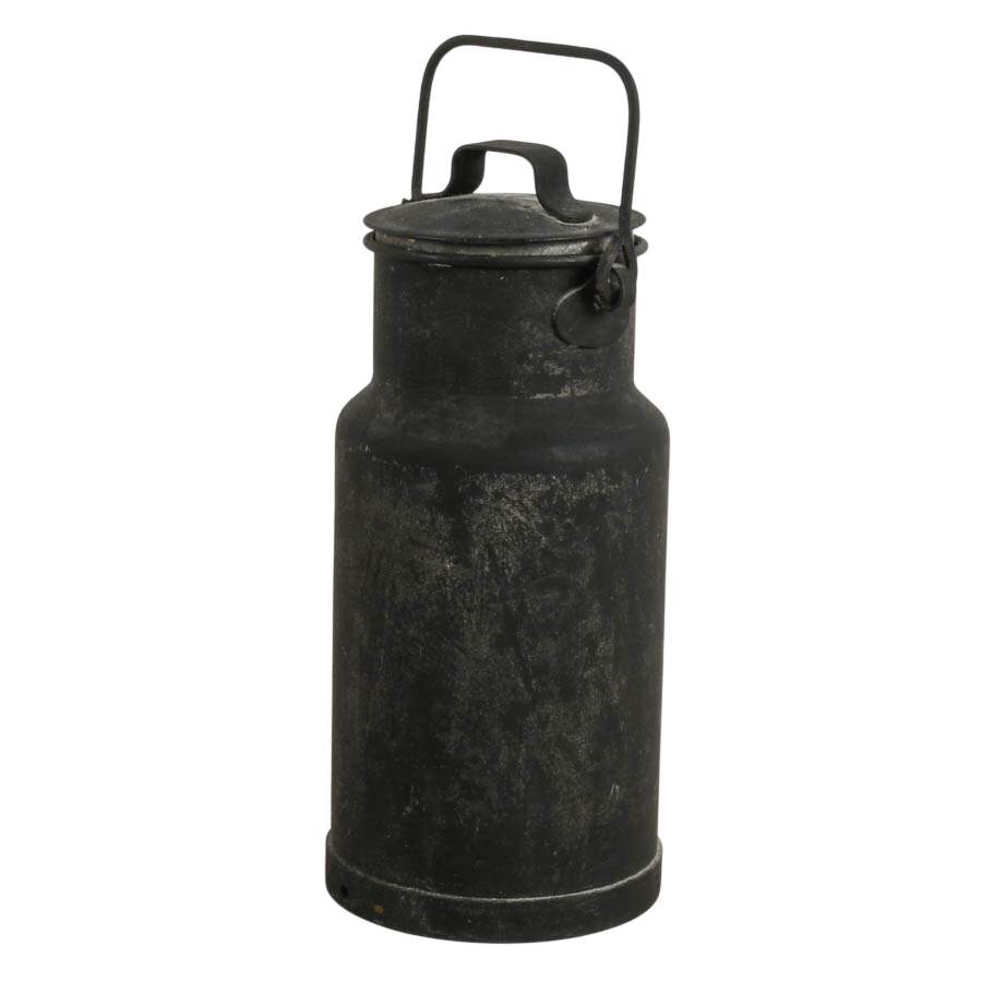 Antique Black Metal Six-Pint Marisol Dairy Milk Jug-3