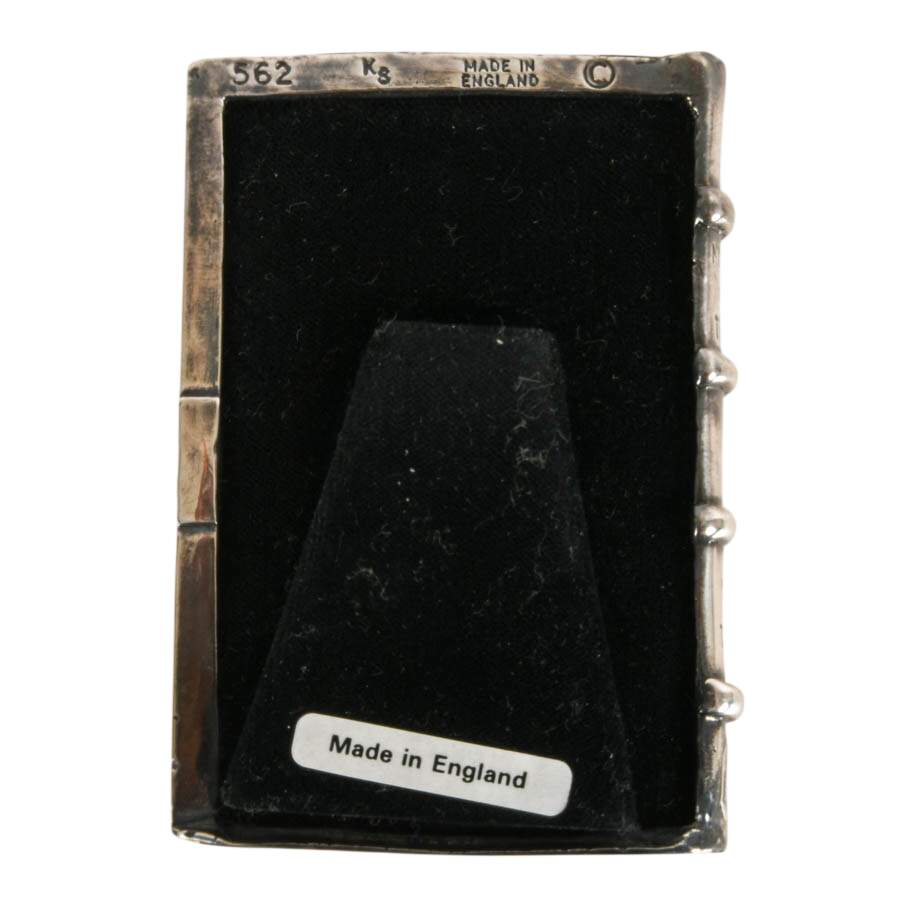 Vintage Kate Shea Art Nouveau Style Small Silverplate Book Photo Frame-5