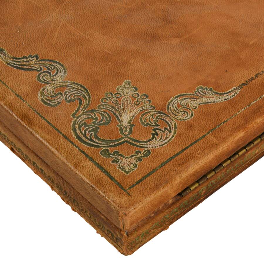 Vintage Italian Florentine Tooled Leather Desk Blotter Folio-5