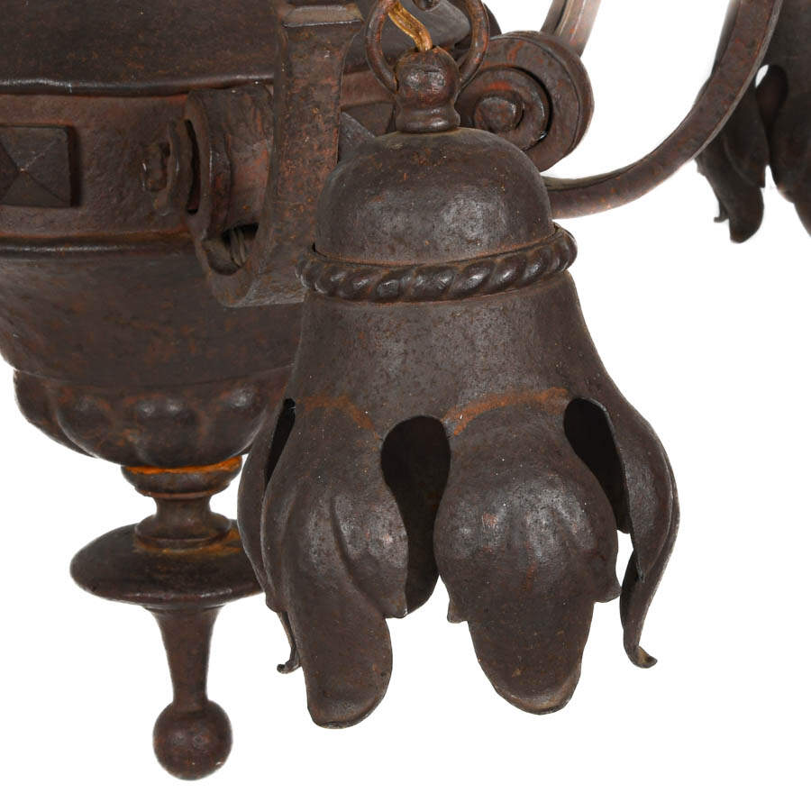 Gothic-Style Cast Metal Hanging Ceiling Light-5