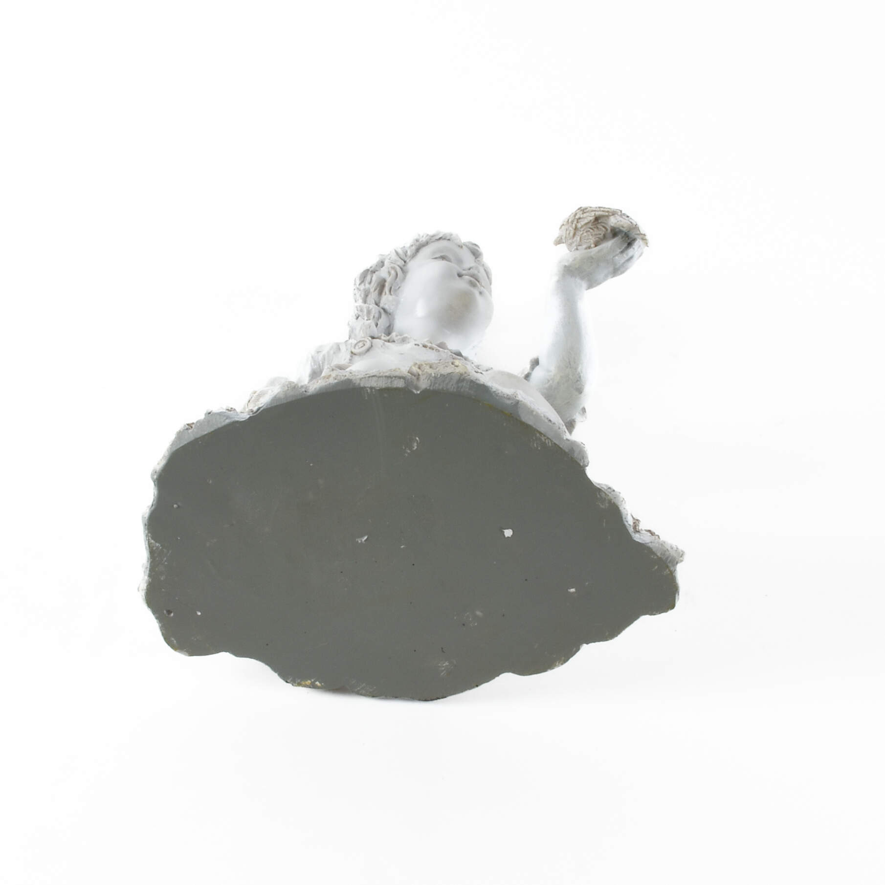 White Resin Seated Girl Garden Statue-7