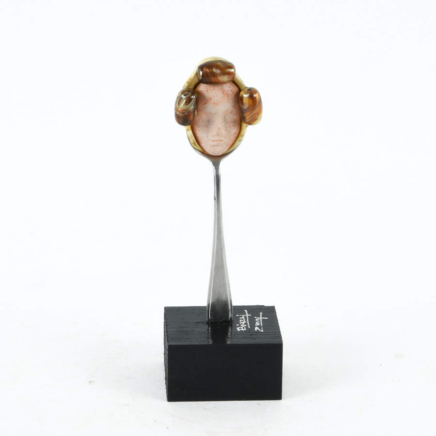 Miguel Angel Biazzi Metal Spoon Art Sculpture-1