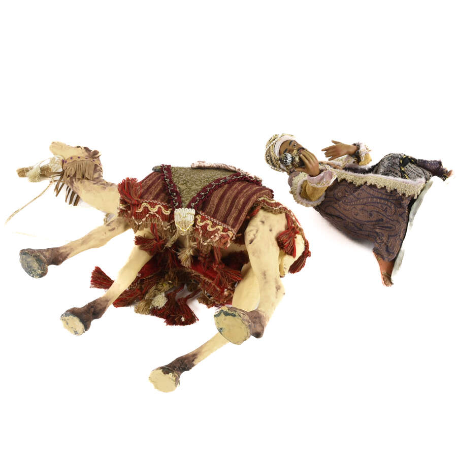 Large Porcelain Magi and Camel Figures-9