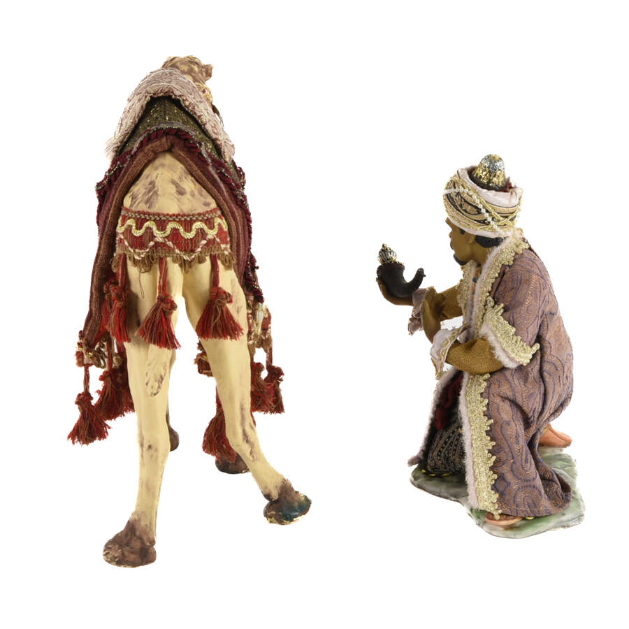 Large Porcelain Magi and Camel Figures-2