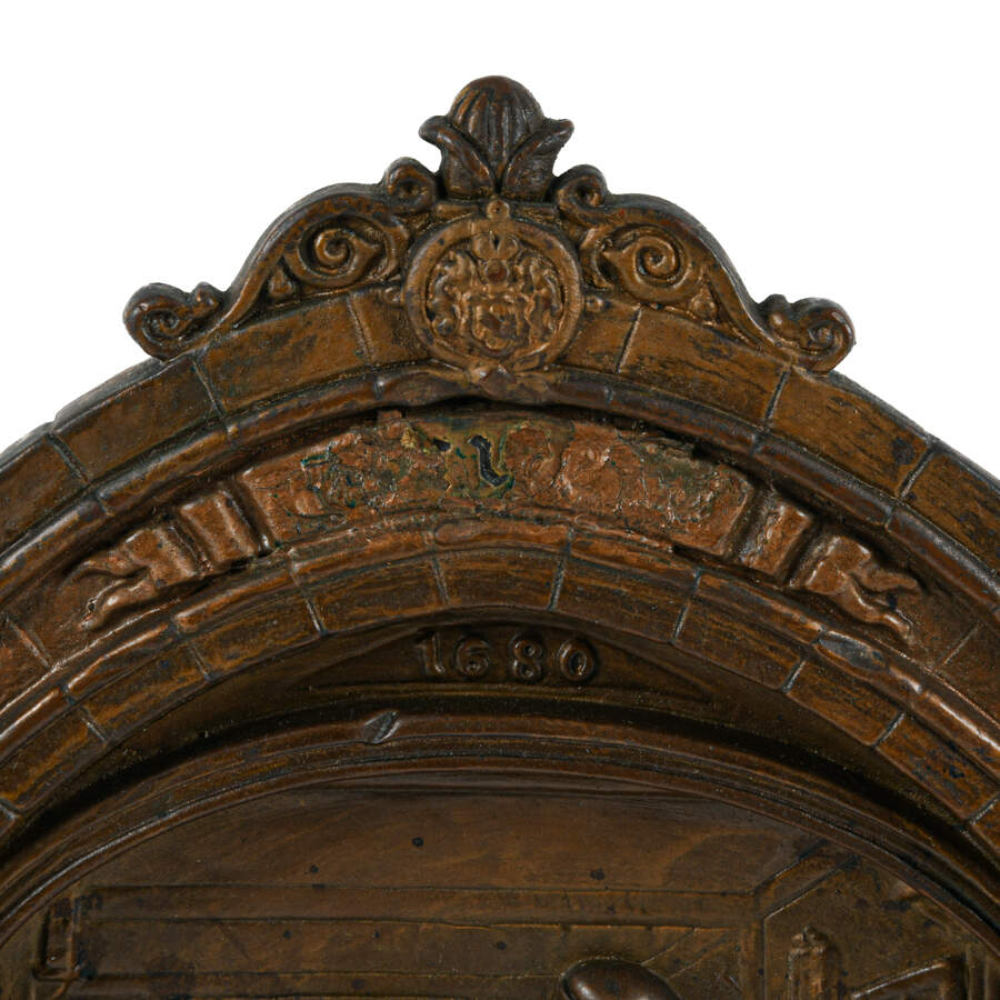 Antique Edwardian Style Triptych Sculpture-6