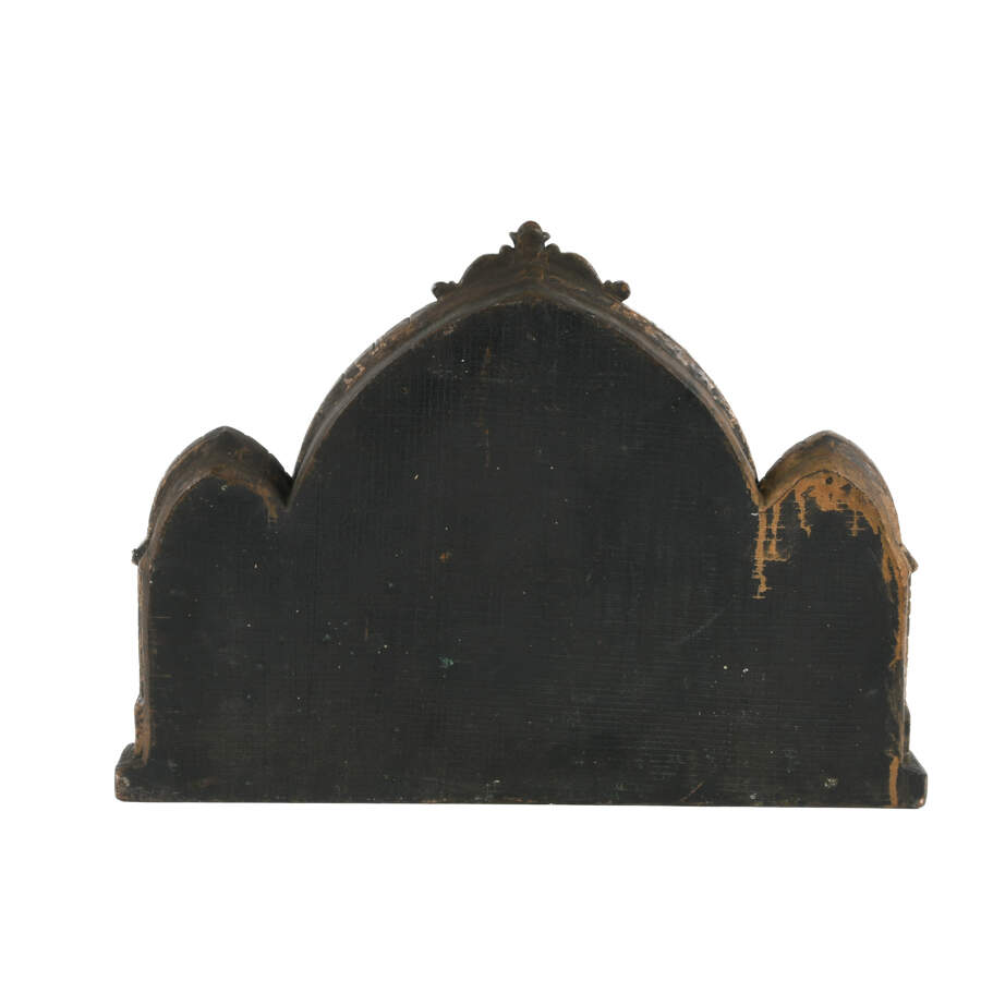 Antique Edwardian Style Triptych Sculpture-3