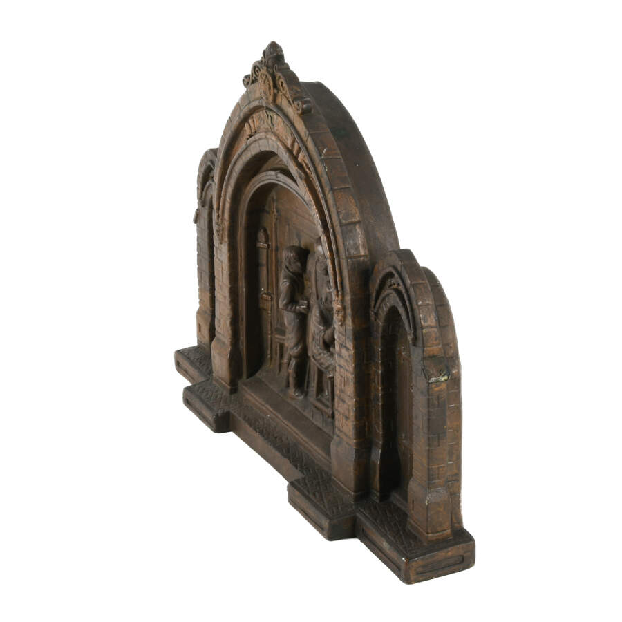 Antique Edwardian Style Triptych Sculpture-2