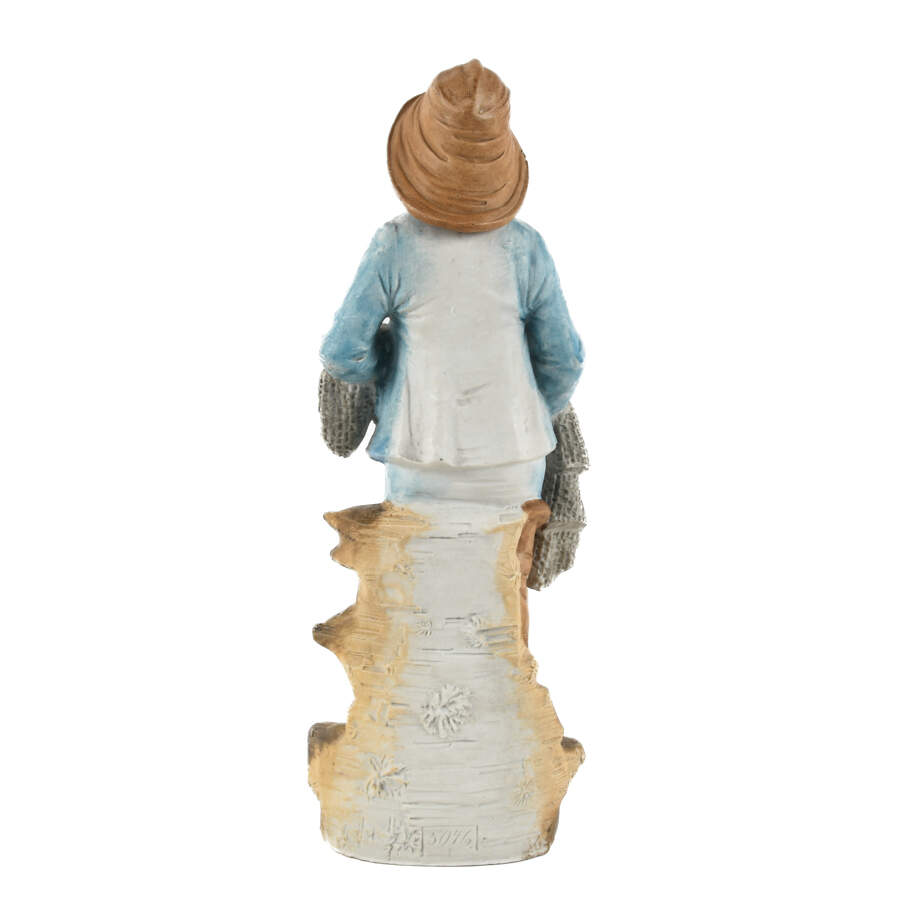 Antique Continental Bisque Fisherman Statue-6