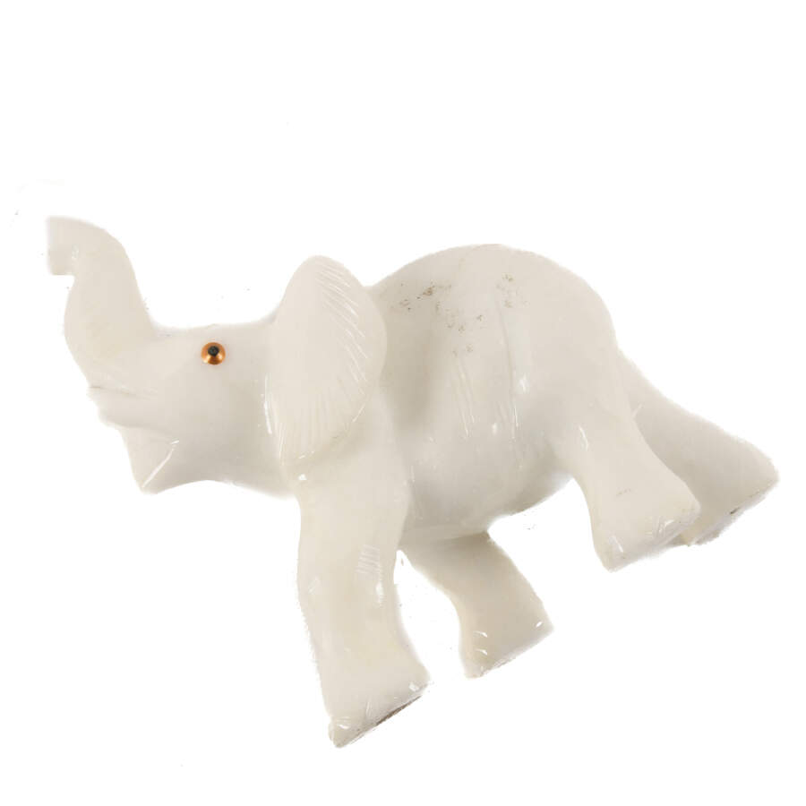 Carved Marble Elephant Statue-5