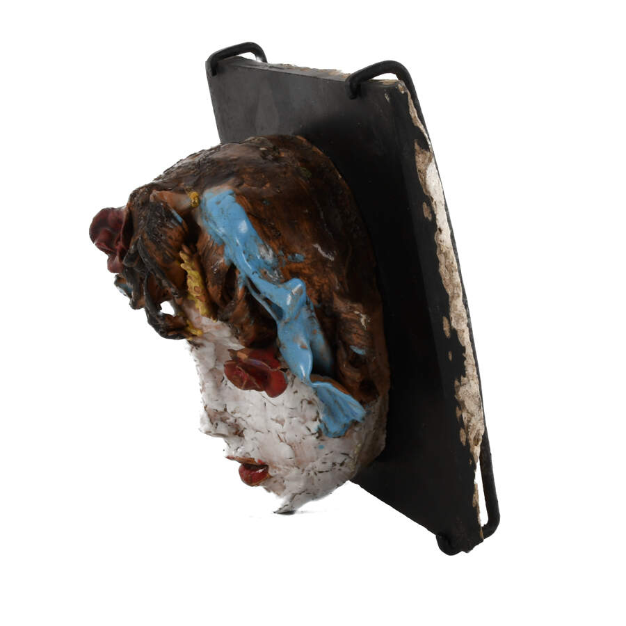 Figural Face Ceramic Sculpture-5