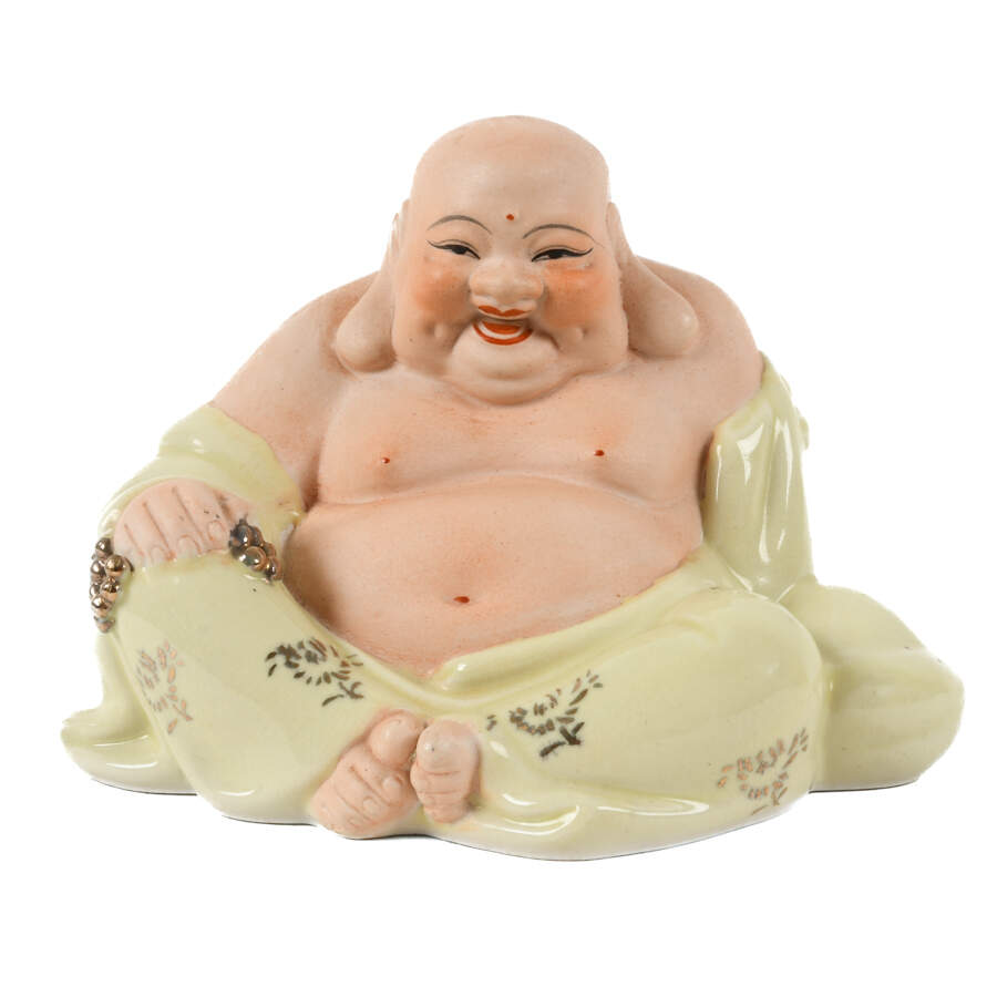 Porcelain Happy Seated Buddha-1