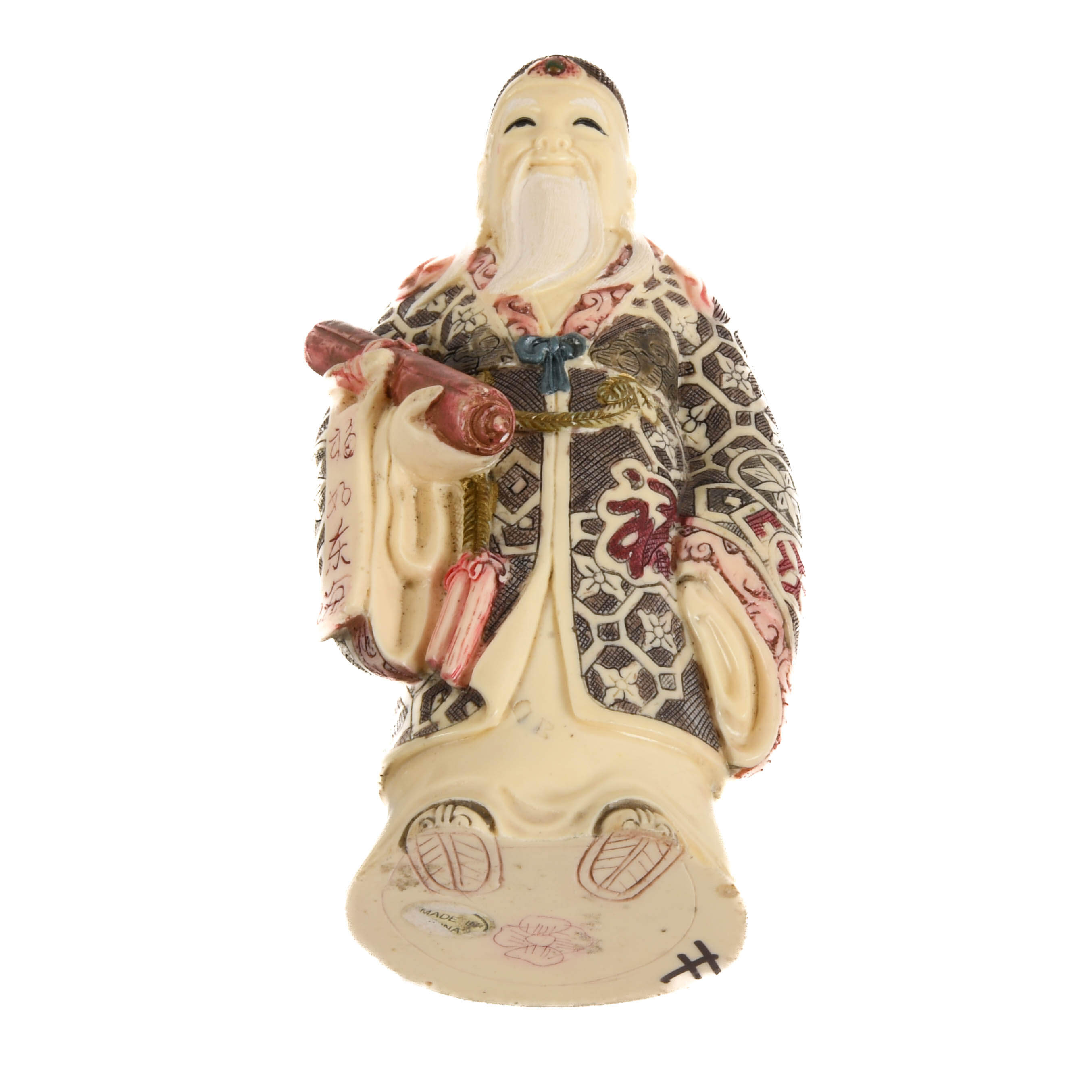 Chinese God of Fortune Resin Sculpture-7