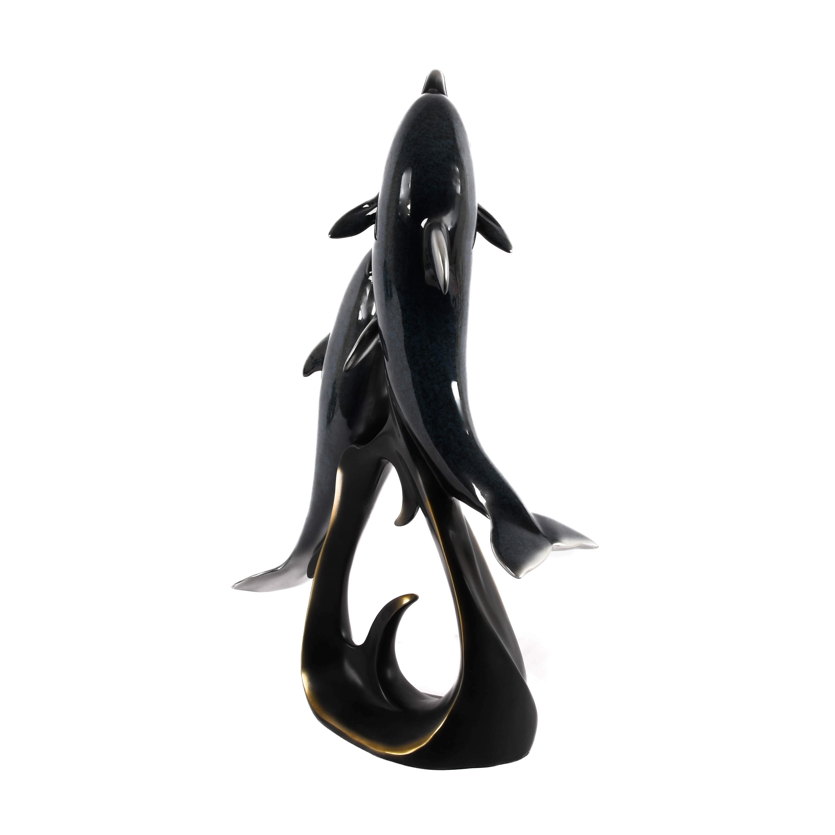 Miguel Lopez-Style Figural Dolphin Sculpture-7
