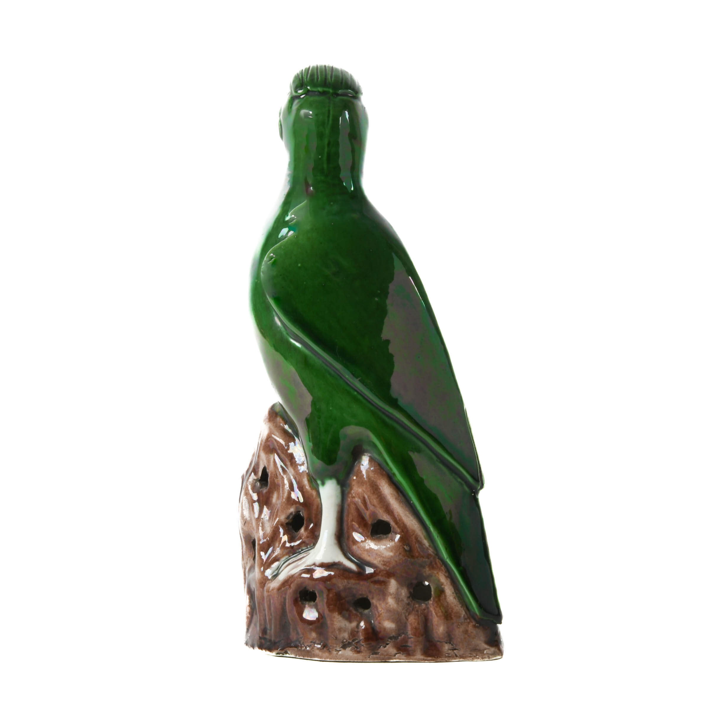 High Glazed Parrot Pottery Statue-4