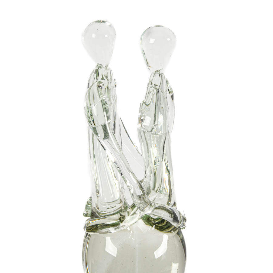 Italian Murano Glass Embracing Couple-3