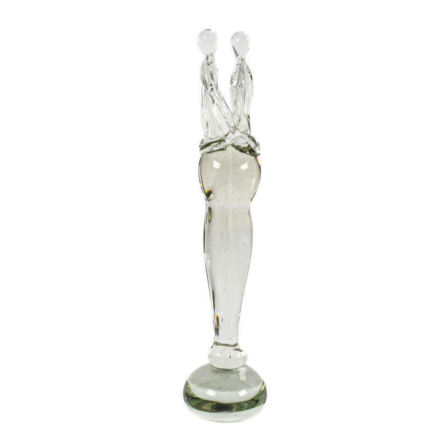 Italian Murano Glass Embracing Couple-1