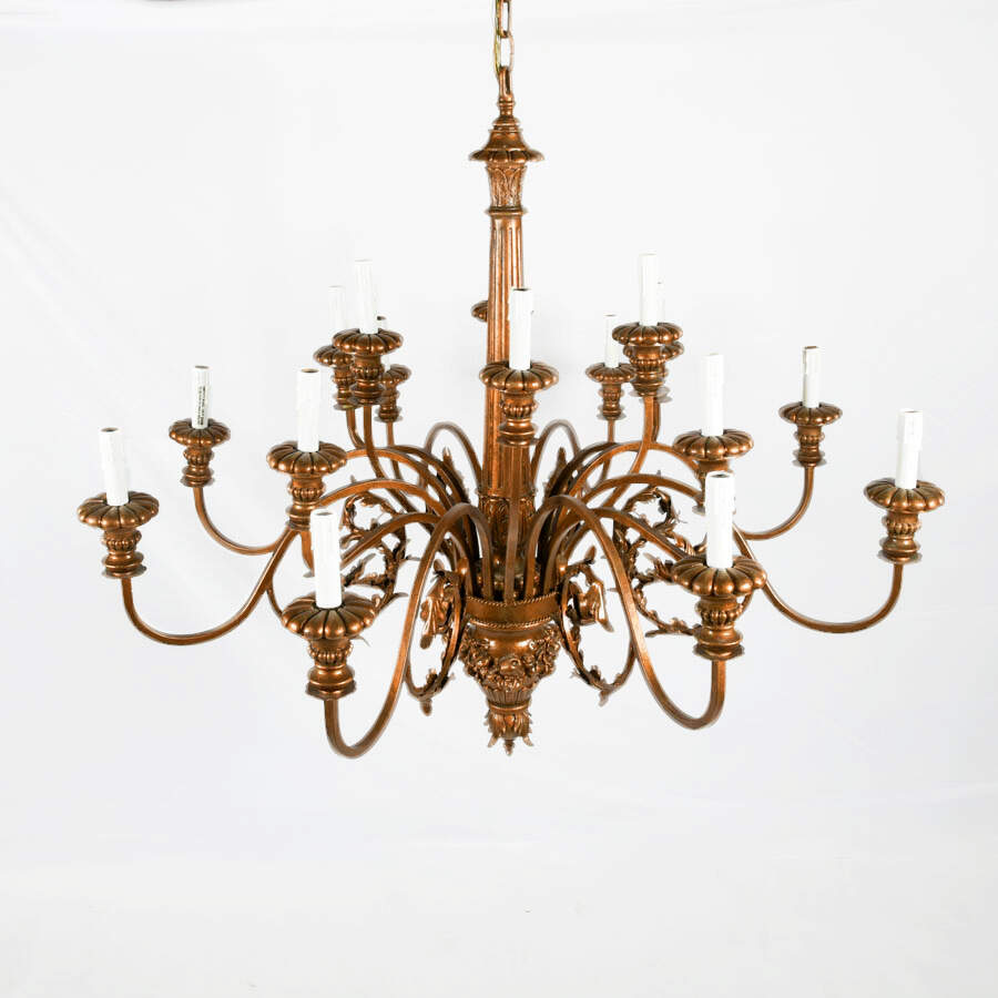 French Country Chateau-Style 16-Light Chandelier-5