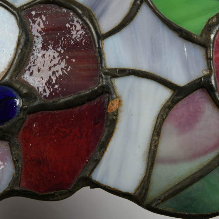 Floral and Butterfly Stained-Glass Pendant Light-6