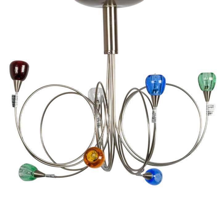 Harco Loor-Style "Strawberry" Multicolored Glass Chandelier-3