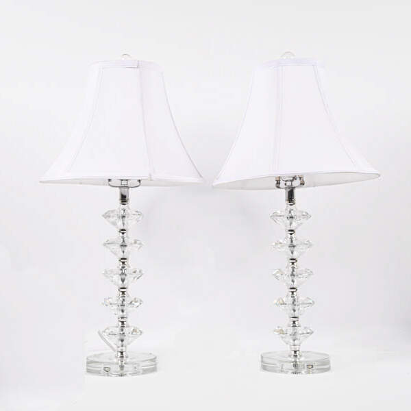 Pair of Simon Blake Interiors Diamond Table Lamps-1