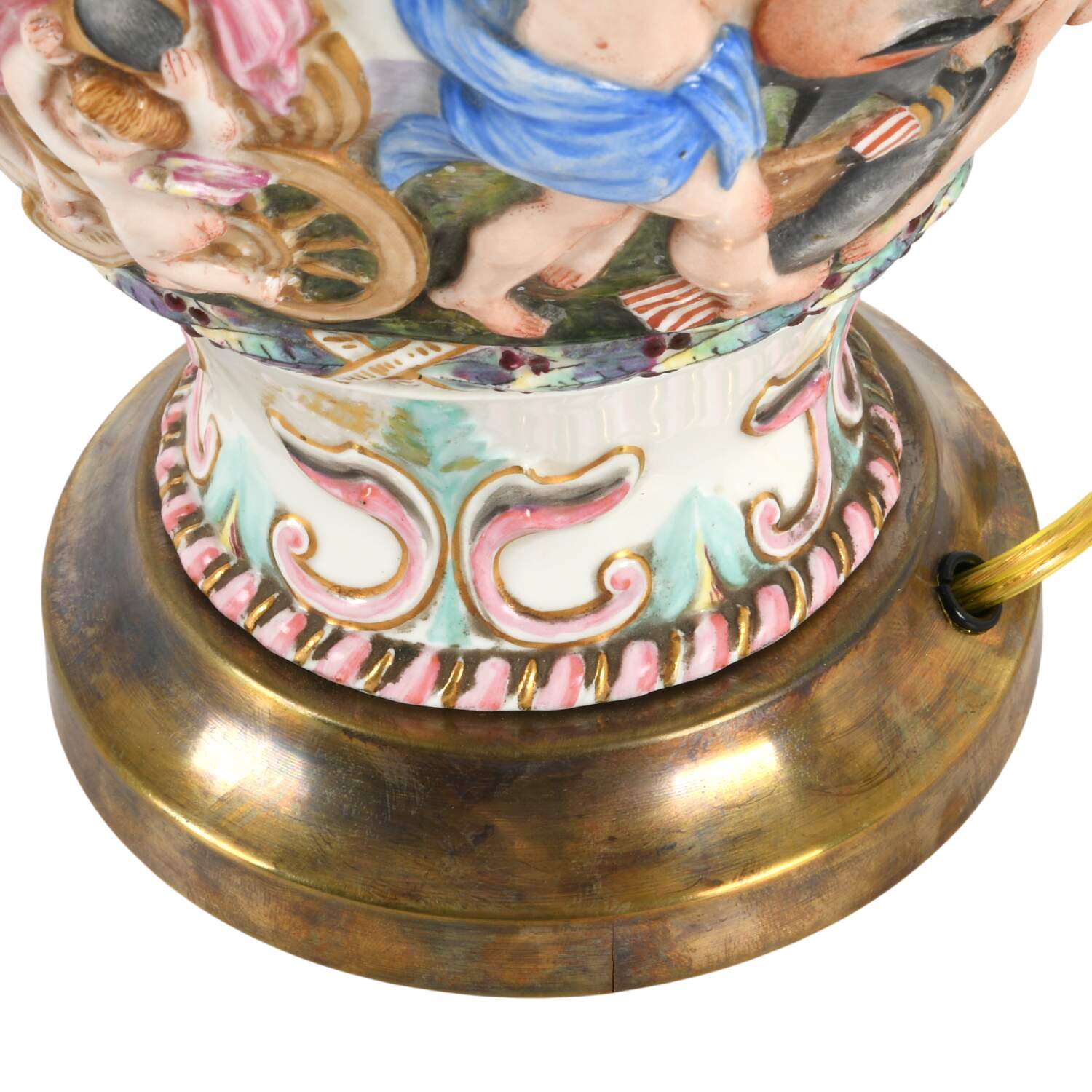 Antique Converted Capodimonte Vase Table Lamp-3