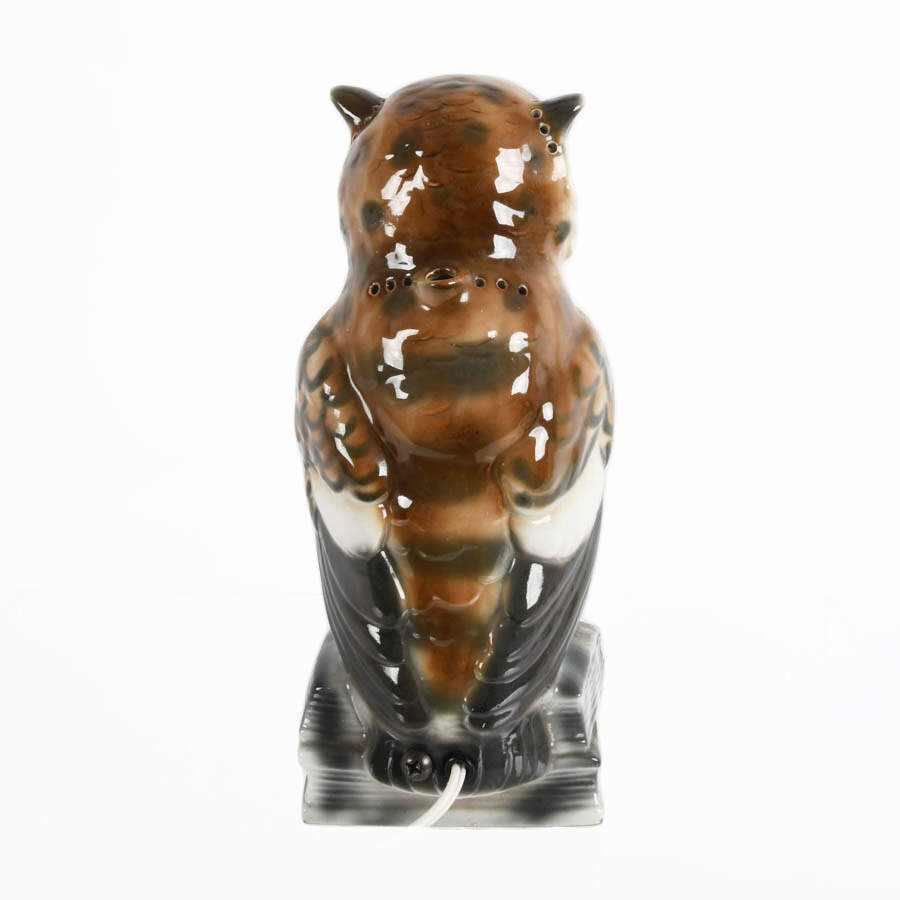 Mid-Century Modern Ceramic Owl Table Lamp-4