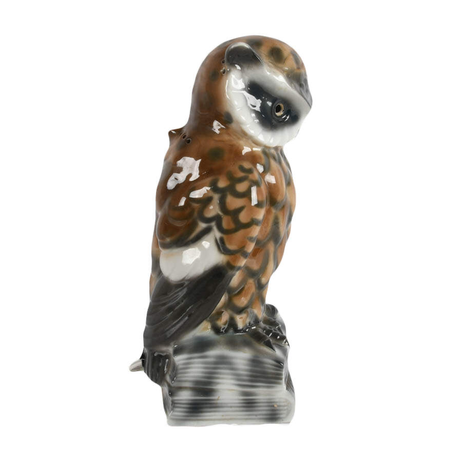 Mid-Century Modern Ceramic Owl Table Lamp-3