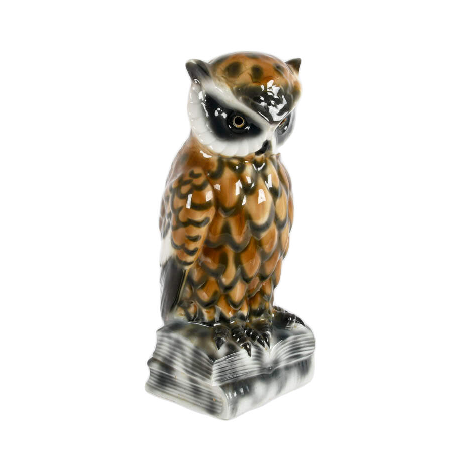 Mid-Century Modern Ceramic Owl Table Lamp-2