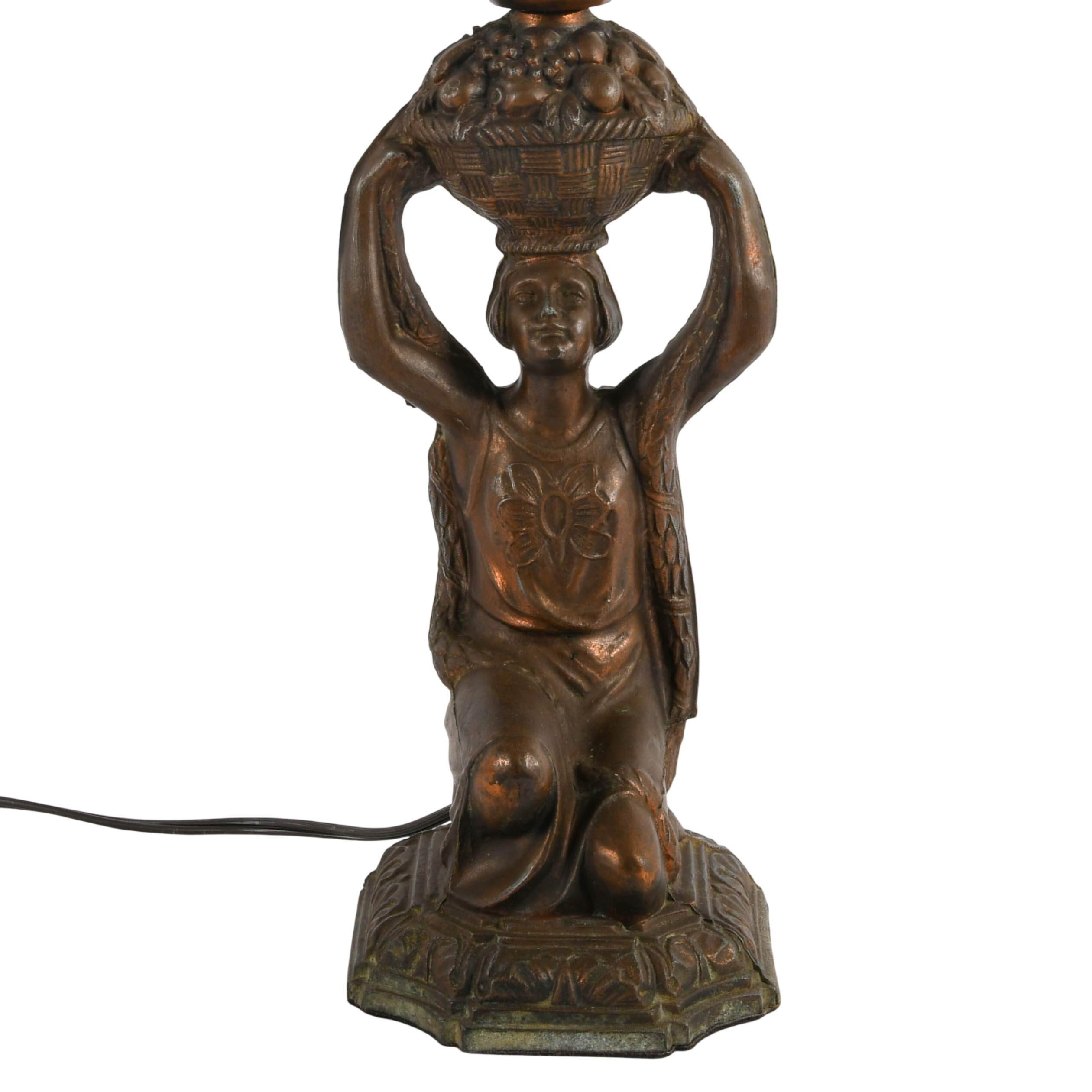 Art Deco Cast Metal Figural Table Lamp-4