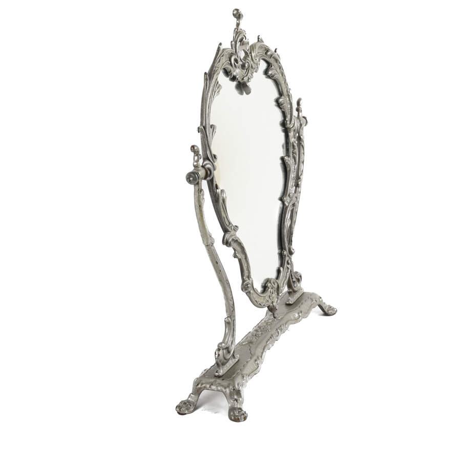 Italian Cast Metal Vanity Dresser Mirror-6