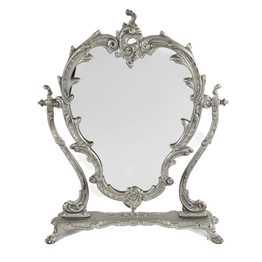 Italian Cast Metal Vanity Dresser Mirror-1