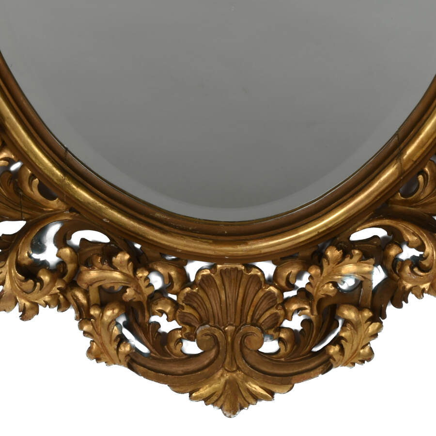 Antique Palatial Giltwood Wall Mirror-8