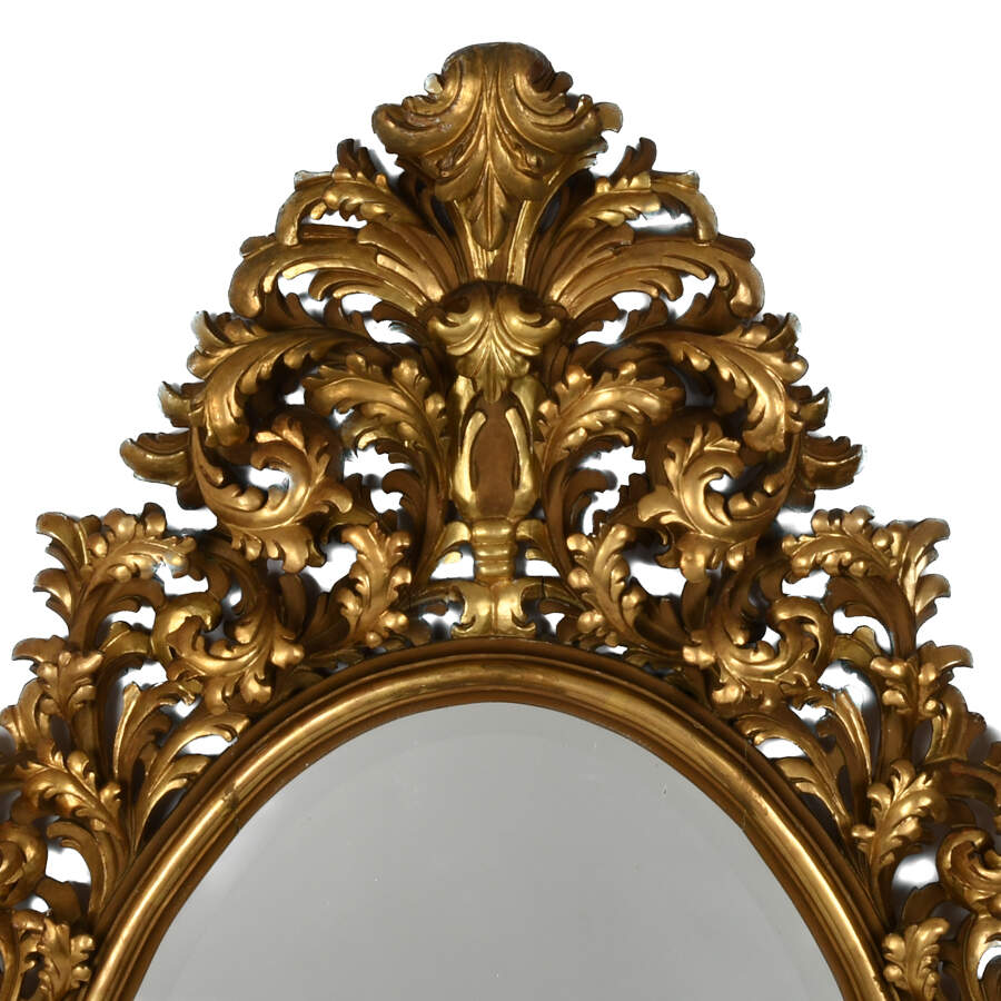 Antique Palatial Giltwood Wall Mirror-7