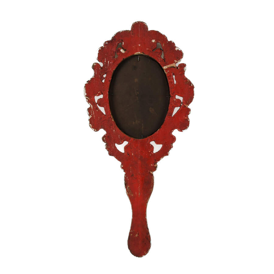 Giltwood and Gesso Hand-Held Wall Mirror-4