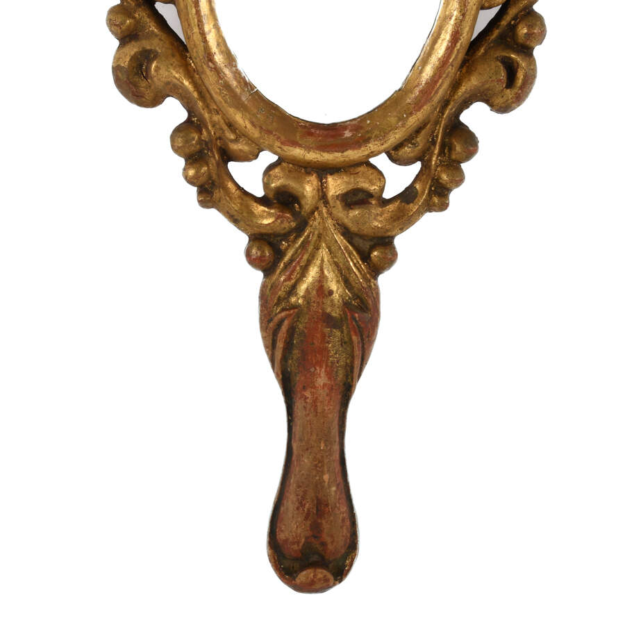 Giltwood and Gesso Hand-Held Wall Mirror-3
